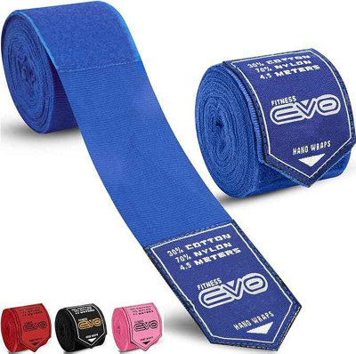Fitness Bandages Boxing Hand Wraps Elasticated 4.5 Meter mma Martial Arts Inner Gloves Mitts Protector Muay Thai Kick Boxing from B&Q