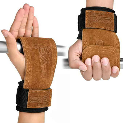 Fitness Leather Weight Lifting Straps Premium Wrist Straps For Deadlifts Powerlifting Pull Ups Heavy Duty Gym from B&Q