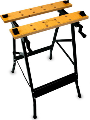 - Space Saving Folding Trestle Workbench Ideal For Diy And Job Sites 100Kg Capacity