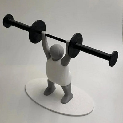  - 1Pc  Weightlifting Toilet Paper Holder Bathroom Roll Dispenser Storage Rack For Towels Essentials Humorous Decor Only Roll Holder