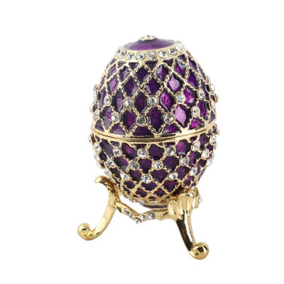 Enameled Metal Easter Eggs Painted And Gilded Ornaments For Home Decoration from B&Q