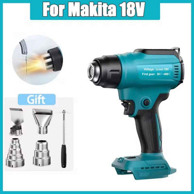 Cordless Heat Gun Compatible Makita 18V Battery990 F Handheld Hot Air Gun With 4 Nozzles For Crafts Shrink Tubing And Vinyl Wrap