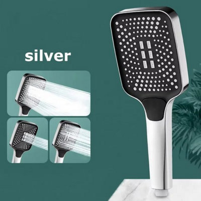 Adjustable 3-Mode Rainfall High Pressure Showerhead 5.84 X 2.9 Cm from B&Q