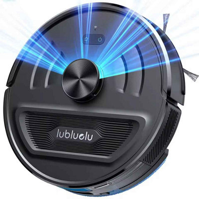 B&Q Robot Vacuum Cleaner With Mop, 6000Pa Suction, 120Min Run, App Control With Self-Emptying