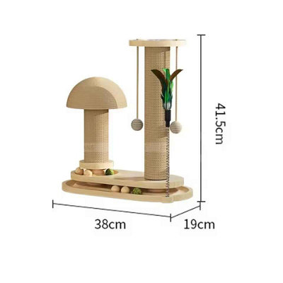 B&Q Cat Scratching Post With Track Ball Toy And Wooden Base