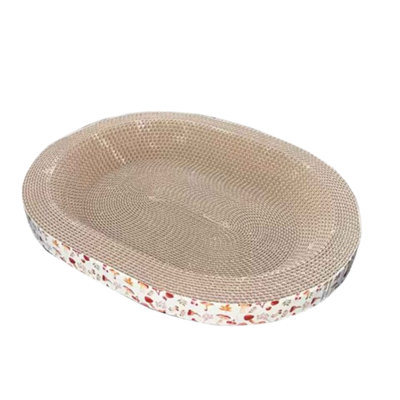 Cat Scratching Board Protect Furniture Grinding Claw Toys Oval Corrugated Paper Wear Resistant Cat Nest Cat Accessories from B&Q