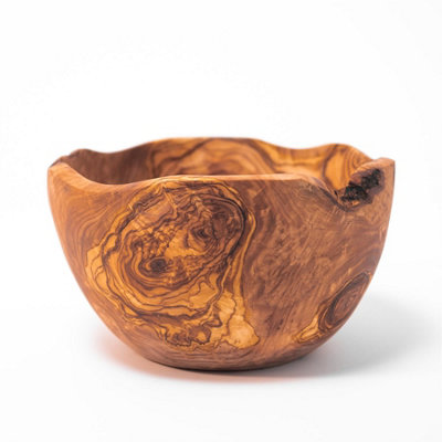 Verano Spanish Ceramics Olive Wood Natural Grained Kitchen Dining Rustic Food Serving Bowl (L) 23Cm from B&Q