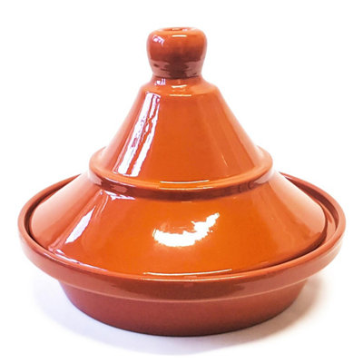 Verano Spanish Ceramics Unisex Brown El Toro Glazed Terracotta Kitchen Dining Large Tagine Dish (Diam) 27Cm In - Image 2