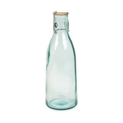B&Q -  Recycled Glass Kitchen Dining Room Home Décor Classic Bottle 1 L27Cm (H)