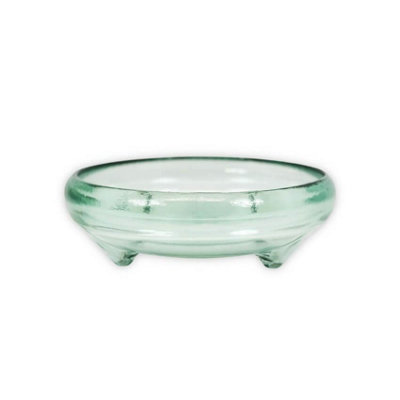B&Q -  Recycled Glass Kitchen Dining Room Home Décor Footed Glass Bowl24.5Cm (W)