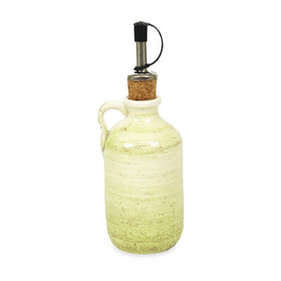 Verano Spanish Ceramics Pastel Beach Hand Painted Kitchen Dining Table Oil Drizzler Green 250Ml from B&Q
