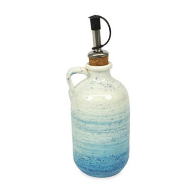 Verano Spanish Ceramics Pastel Beach Hand Painted Kitchen Dining Table Oil Drizzler Blue 250Ml from B&Q