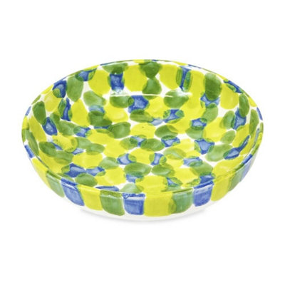 Verano Spanish Ceramics Petalo Hand Painted Ceramic Shallow Serving Bowl 23Cm In Green from B&Q