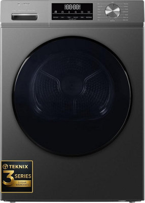 Teknix Silver Tk3hp10xs - Heat Pump Tumble Dryer - E Energy Rating 10Kg B&Q