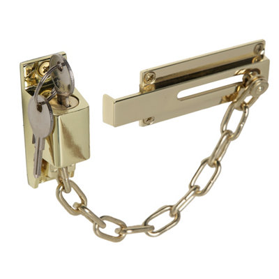  - Polished Gold Locking Door ChainFront Door Security Chain