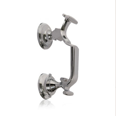 Doctor Door Knocker Polished Silver from B&Q