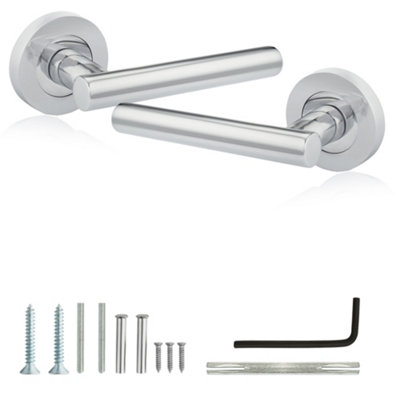 Liberty Lever On Rose Door Handles In Polished ChromeInternal Door Handle (1 Pair)