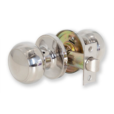  - Arlo Passage Knob Set Polished Silver For Internal Wooden Doors