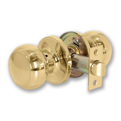  - Arlo Passage Knob Set Polished Gold For Internal Wooden Doors