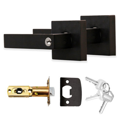  - Axis Entrance Knob Set Matt Black For Internal Doors
