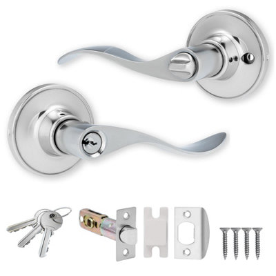  - Beaumont Entrance Knob Set Polished Silver For Internal Doors