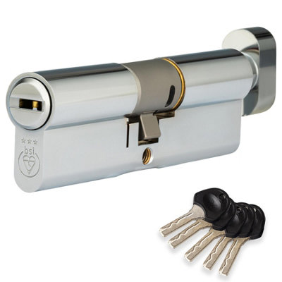 Fortis 3 Star Thumb Turn Euro Cylinder Lock 50Ex/50T (100mm) from B&Q