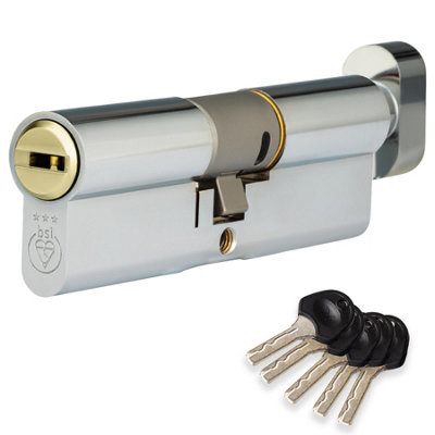 Fortis 3 Star Thumb Turn Euro Cylinder Lock 50Ex/50T (100mm) from B&Q