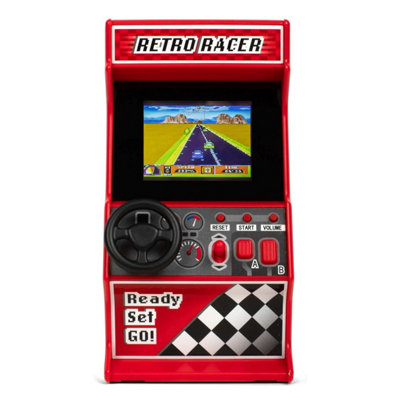 ORB Retro Mini Racing Arcade Machine - Red - 30 Games - Battery Powered - Image 7