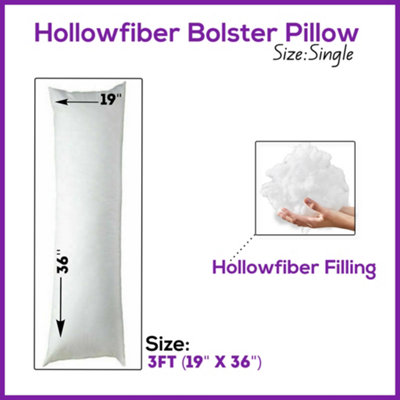 CHILIMILII Hollowfiber Bolster Pillows Orthopaedic Pregnancy Maternity Full Body Support Long Cushions from B&Q