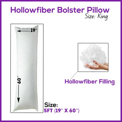 CHILIMILII Hollowfiber Bolster Pillows Orthopaedic Pregnancy Maternity Full Body Support Long Cushions from B&Q
