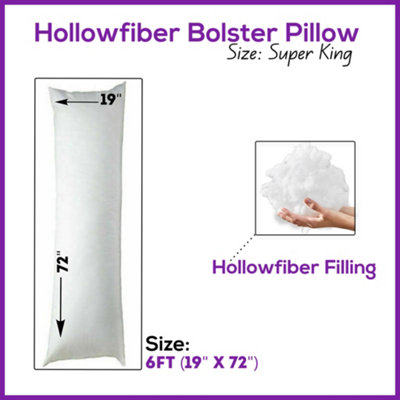 CHILIMILII Hollowfiber Bolster Pillows Orthopaedic Pregnancy Maternity Full Body Support Long Cushions from B&Q