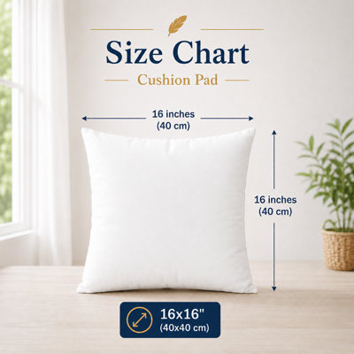B&Q -  Duck Feather & Down Cushion Pads Inner Inserts Scatter Deep Filled Plump Cushions 16X16''