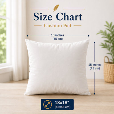 B&Q -  Duck Feather & Down Cushion Pads Inner Inserts Scatter Deep Filled Plump Cushions 18X18''
