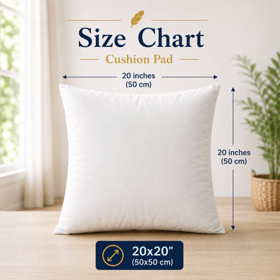 B&Q -  Duck Feather & Down Cushion Pads Inner Inserts Scatter Deep Filled Plump Cushions 20X20''