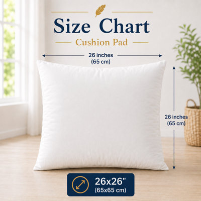 B&Q -  Duck Feather & Down Cushion Pads Inner Inserts Scatter Deep Filled Plump Cushions 26X26''