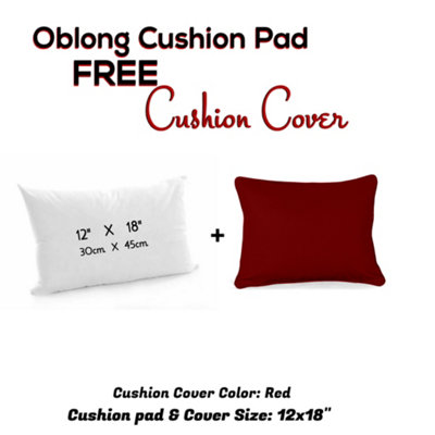 Chilimilii Rectangle/oblong Cushion Pads With Free Cushion Cover 100% Cotton Hollowfiber Filled Home Car Sofa Decor Cushions from B&Q