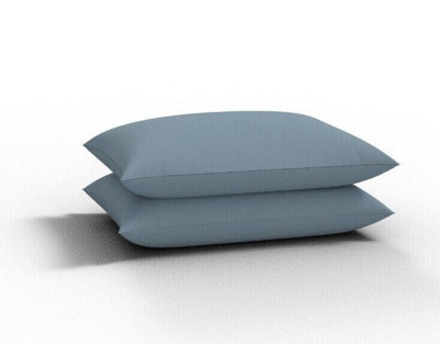 CHILIMILII Polycotton Pair Of Pillowcases Plain Dyed Housewife Pillow Covers 50X75 Cm from B&Q