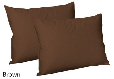 CHILIMILII Polycotton Pair Of Pillowcases Plain Dyed Housewife Pillow Covers 50X75 Cm from B&Q