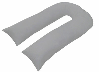 Chilimilii 9Ft U Pillow Cases Polycotton Soft Anti-Allergenic Washable Pillow Covers (Grey) from B&Q