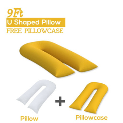 CHILIMILII 9Ft U Pillow With Free Pillowcase Maternity Pregnancy Support U Shaped Pillow from B&Q