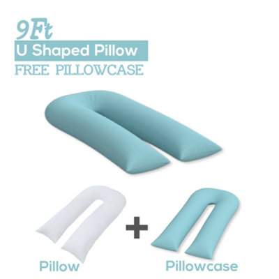 CHILIMILII 9Ft U Pillow With Free Pillowcase Maternity Pregnancy Support U Shaped Pillow from B&Q