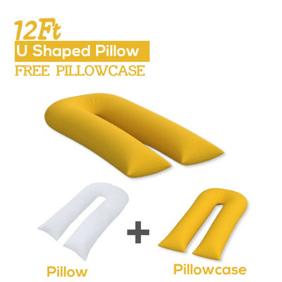 CHILIMILII 12Ft U Pillow With Free Pillowcase Maternity Pregnancy Support U Shaped Pillow from B&Q