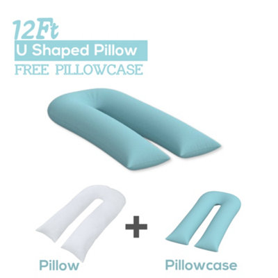 CHILIMILII 12Ft U Pillow With Free Pillowcase Maternity Pregnancy Support U Shaped Pillow from B&Q