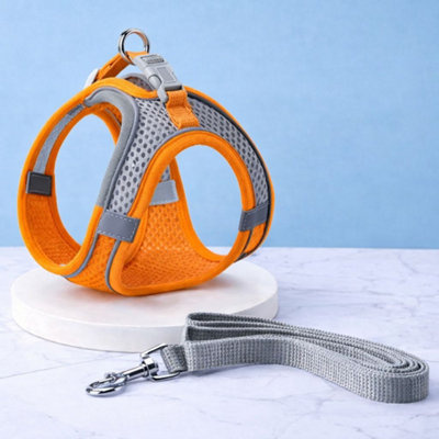 Chilimilii Dog Harness Breathable Soft No Pull Reflective Mesh Vest For Dog Walking&training (Orange) from B&Q