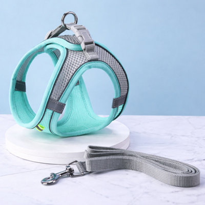 Chilimilii Dog Harness Breathable Soft No Pull Reflective Mesh Vest For Dog Walking&training (Aqua) from B&Q