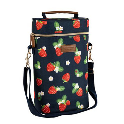Summerhouse By Navigate Strawberries & Cream 2 Bottle Cooler Navy from B&Q