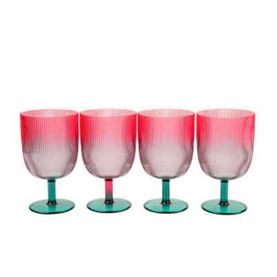 Summerhouse By Navigate Coconut Grove Ombre Set Of 4 Stacking Wine Tumblers from B&Q
