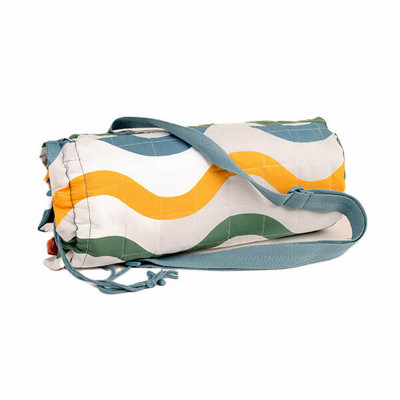 Summerhouse By Navigate Portofino 150 X 150Cm Large Picnic Blanket Wavy Stripe from B&Q