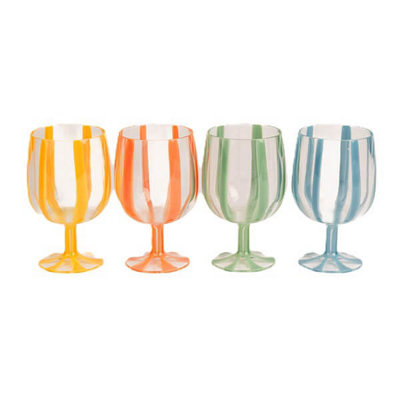 Summerhouse By Navigate Portofino Set Of 4 Stacking Wine Glasses from B&Q