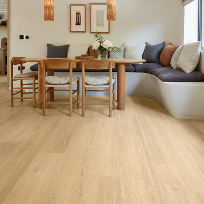 Palio By Karndean Beige & Taupe Pale Oak Effect Embossed Luxury Vinyl Click Planks3.2M² from B&Q